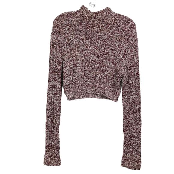 NWOT Vintage FUTURE OZBEK Sweater~M ITALY Wool blend Boucle Knit Crop Long-Slvev - Picture 1 of 6